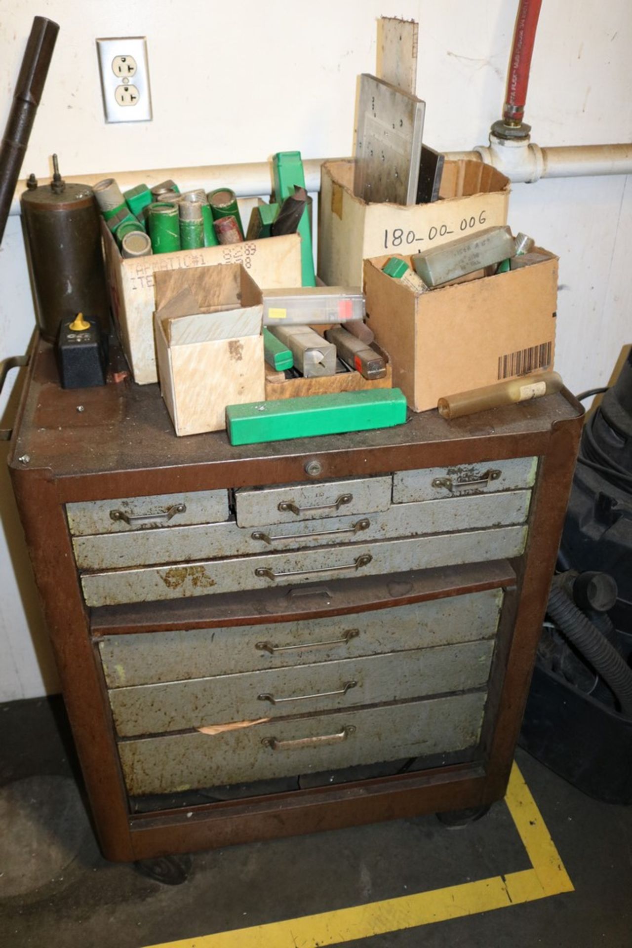 Large Cabinet Full of Various Tooling, Endmills, Drills, HSS, Fly Cutters, Taps, Dowel Pins, Jacob