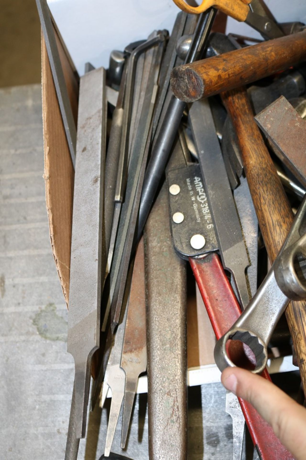 Box of Various Hand tools, Wrenches, Files, Hammers, Etc - Image 3 of 5