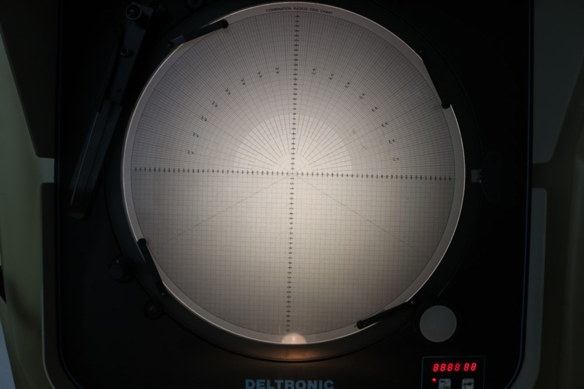 Deltronic DH214 Optical Comparitor with Deltronic 612-R DRO Includes Inspection Accessories - Image 4 of 9