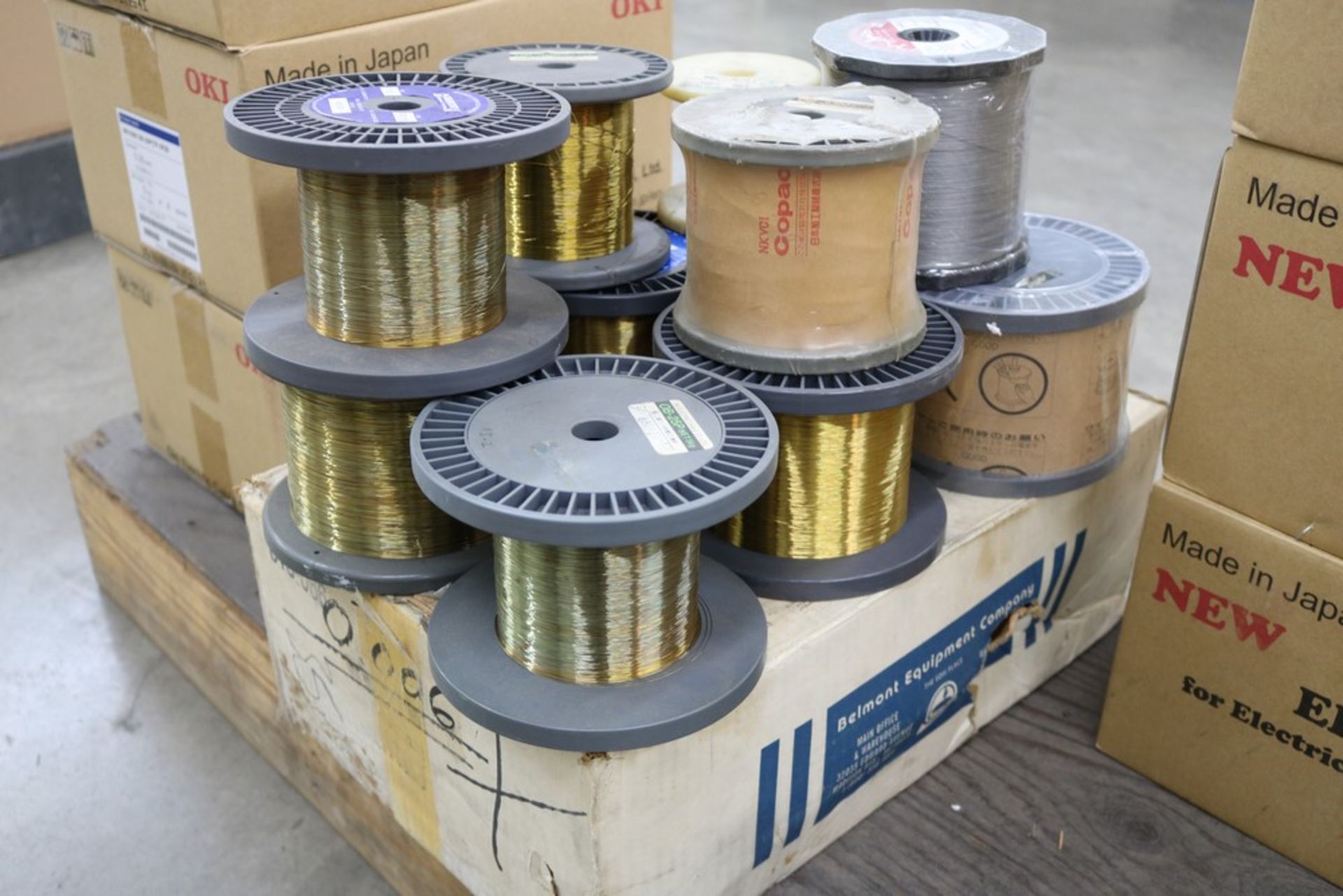 Lot of Various Size EDM Wire Spools