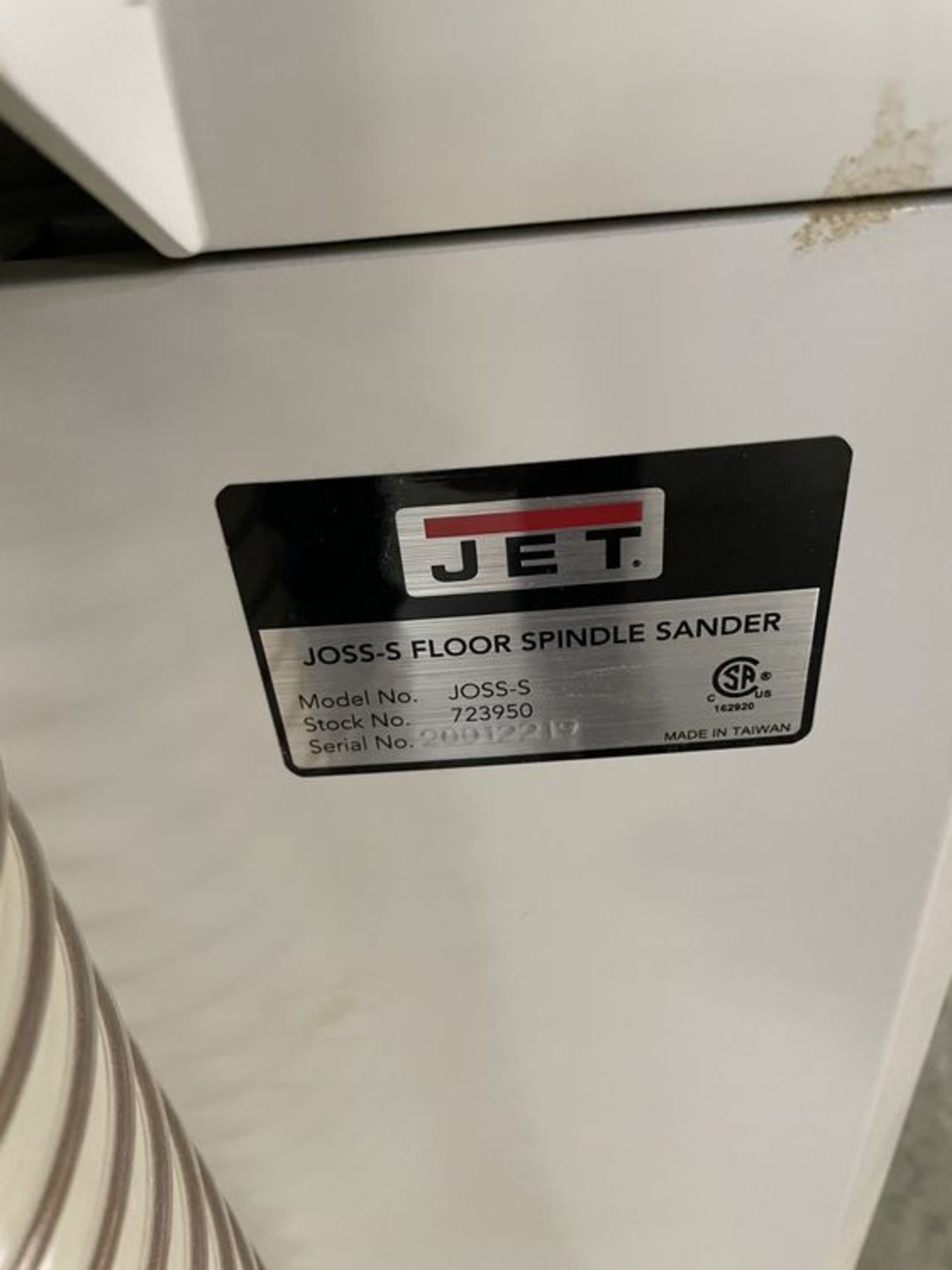 Jet JOSS-S Oscillating Spindle Sander. SN 20012219. Equipped with 1 1/2" oscillating action, tilting - Image 7 of 7
