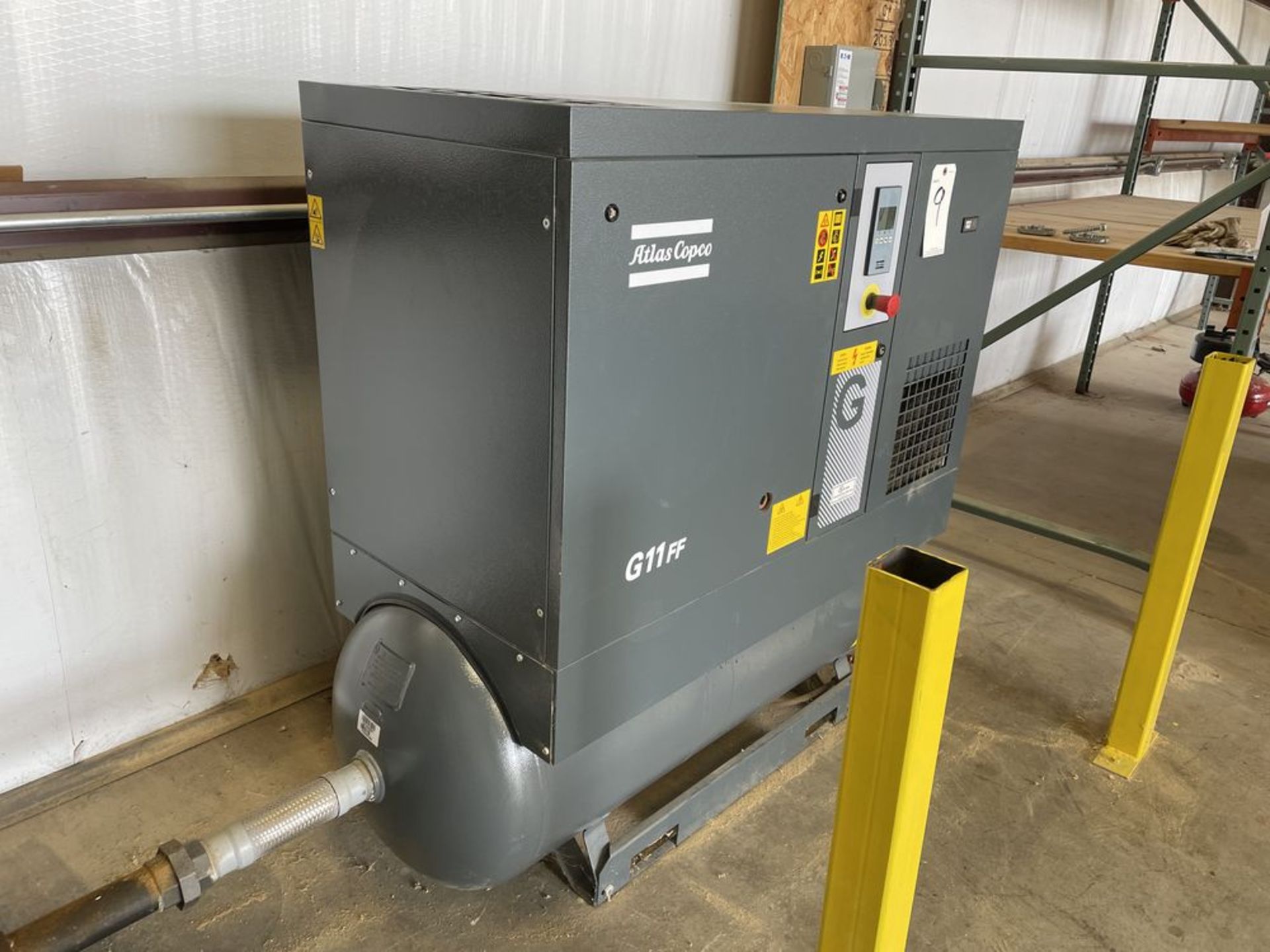 2018 Atlas Copco G11FF 15 HP Air Compressor. SN ITJ180185, Year 2018. Equipped with 125 PSI - Image 3 of 5