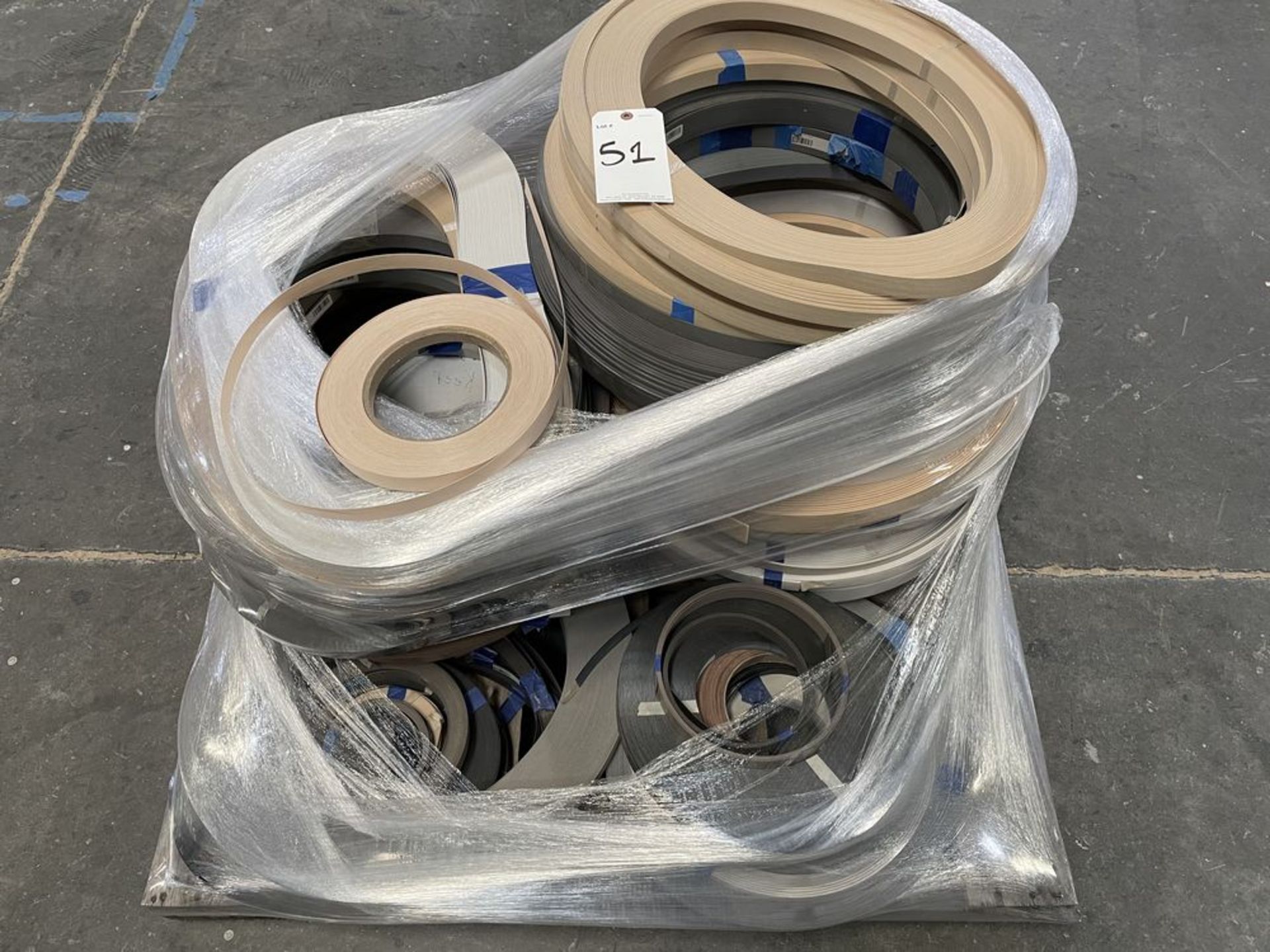 Pallet of Edge Banding Material.