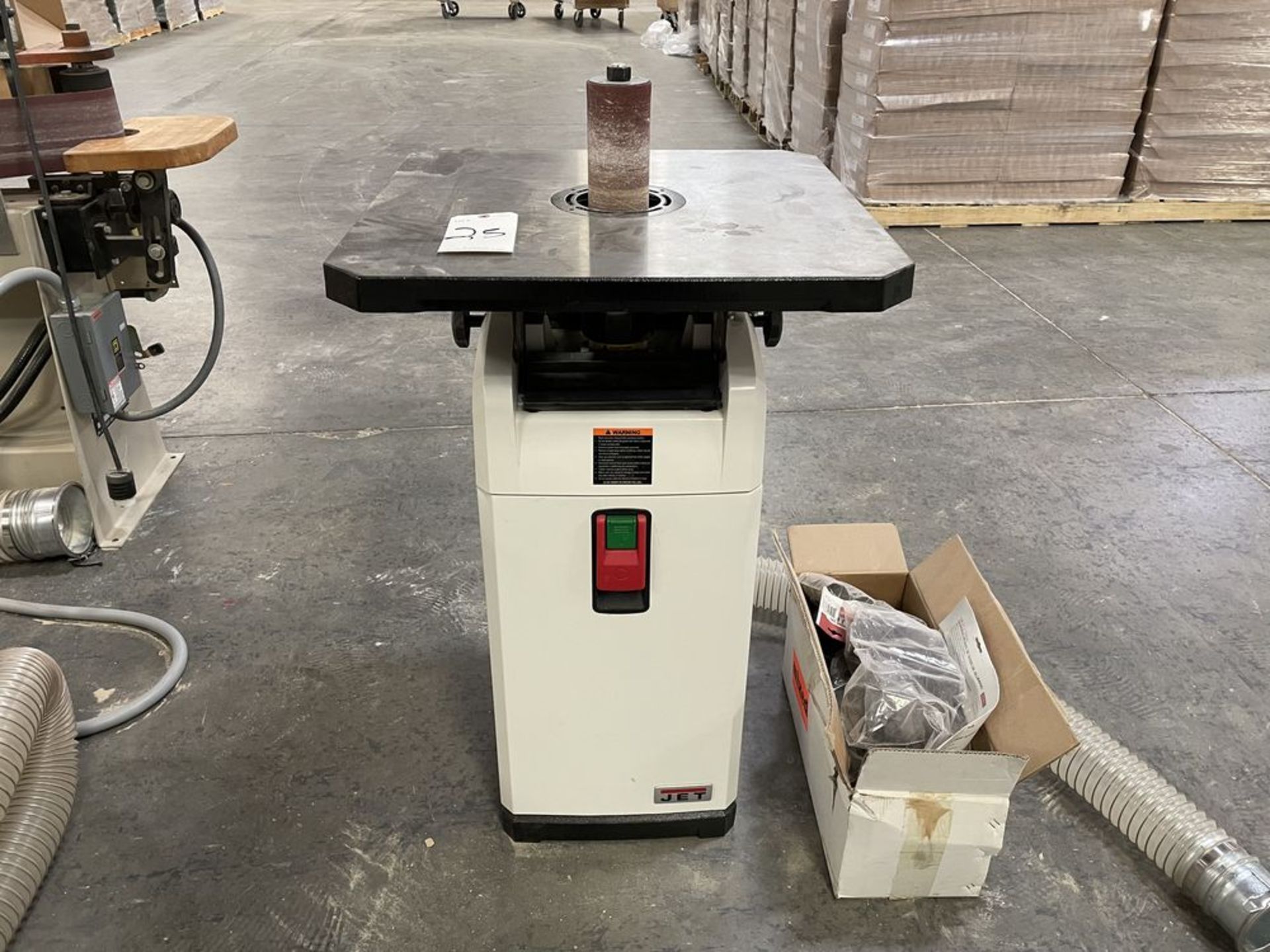 Jet JOSS-S Oscillating Spindle Sander. SN 20012219. Equipped with 1 1/2" oscillating action, tilting