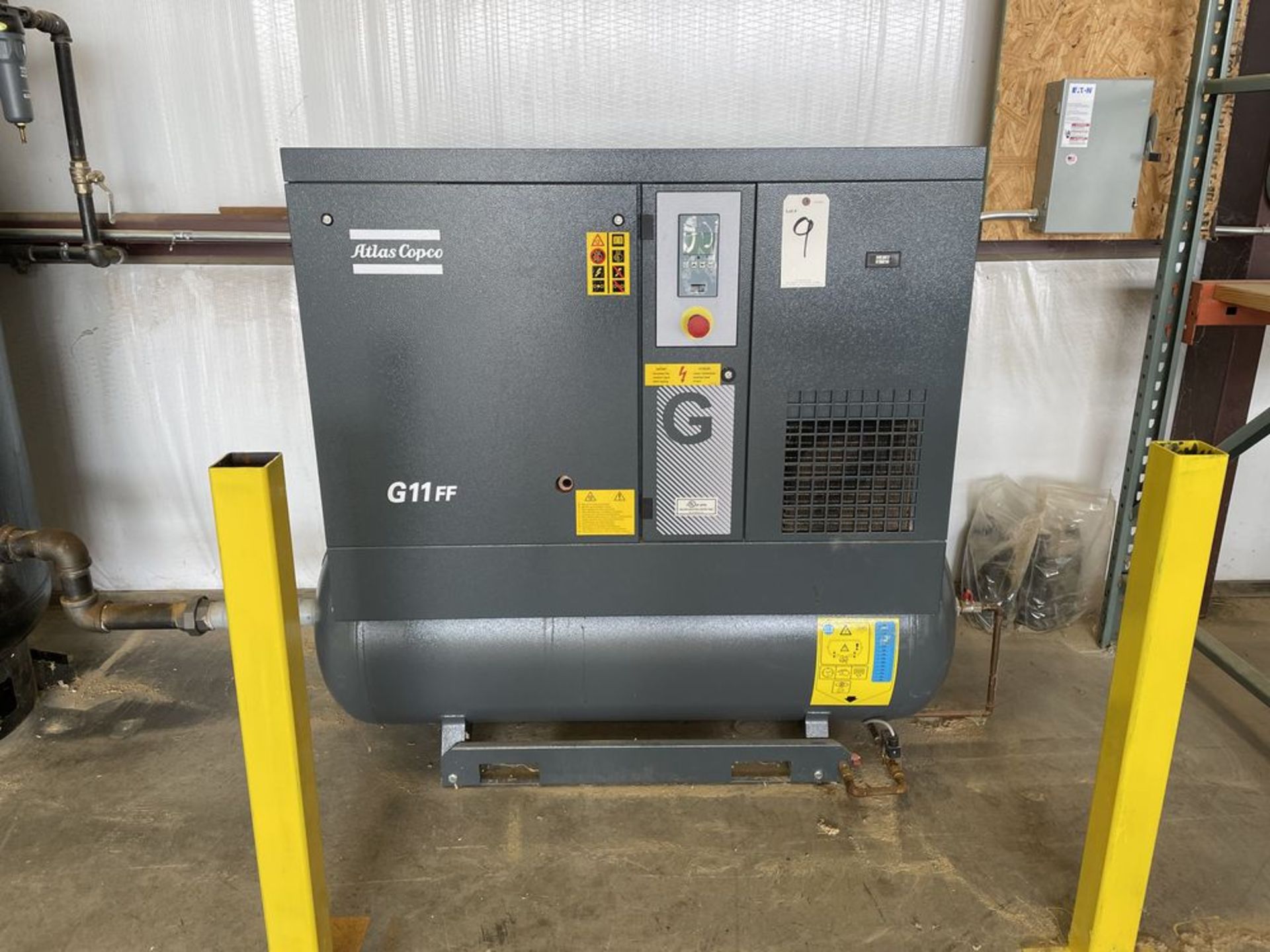 2018 Atlas Copco G11FF 15 HP Air Compressor. SN ITJ180185, Year 2018. Equipped with 125 PSI - Image 2 of 5