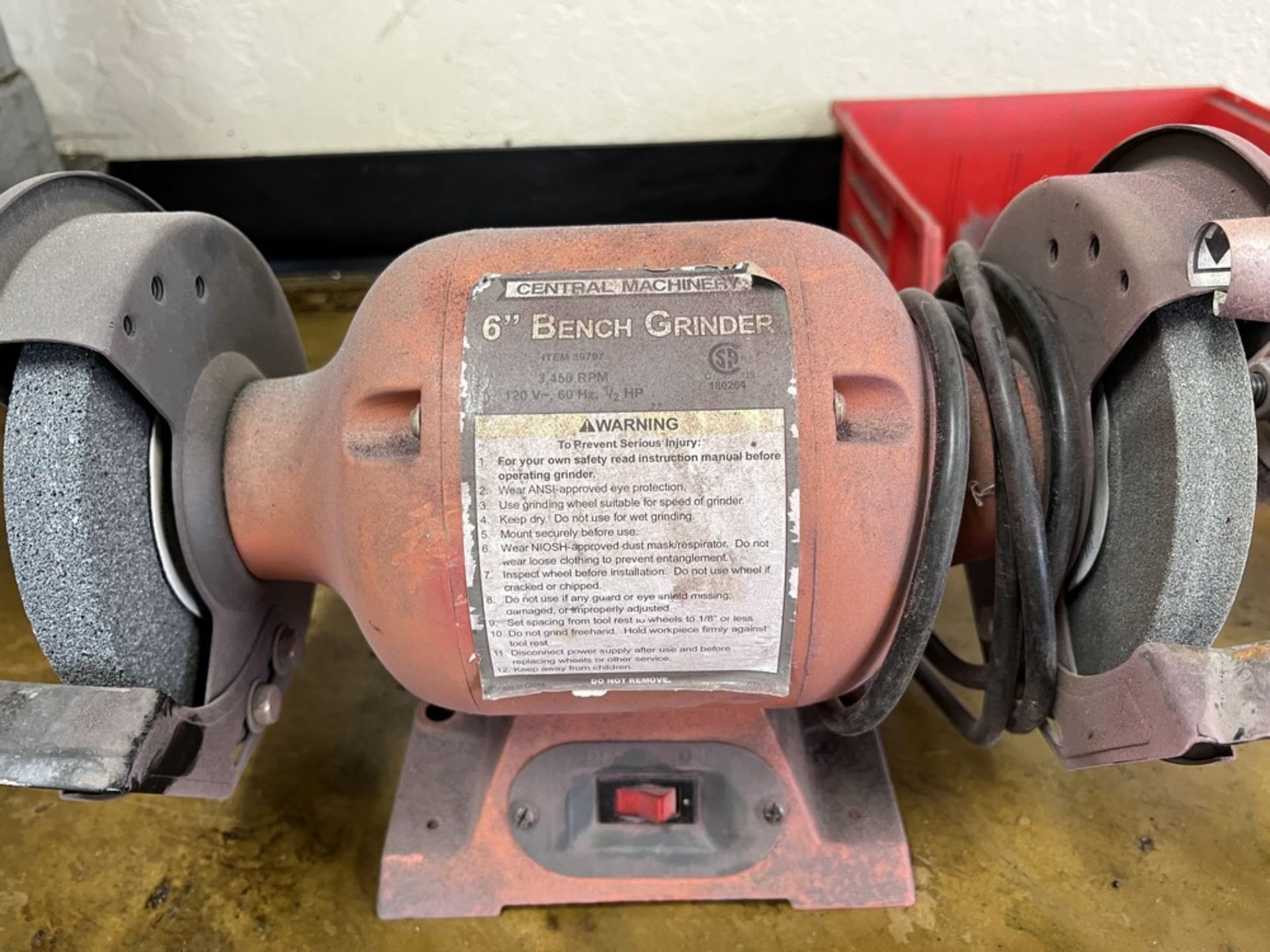 6 " Bench Grinder & 1 ea 6" Buffer - Image 6 of 7