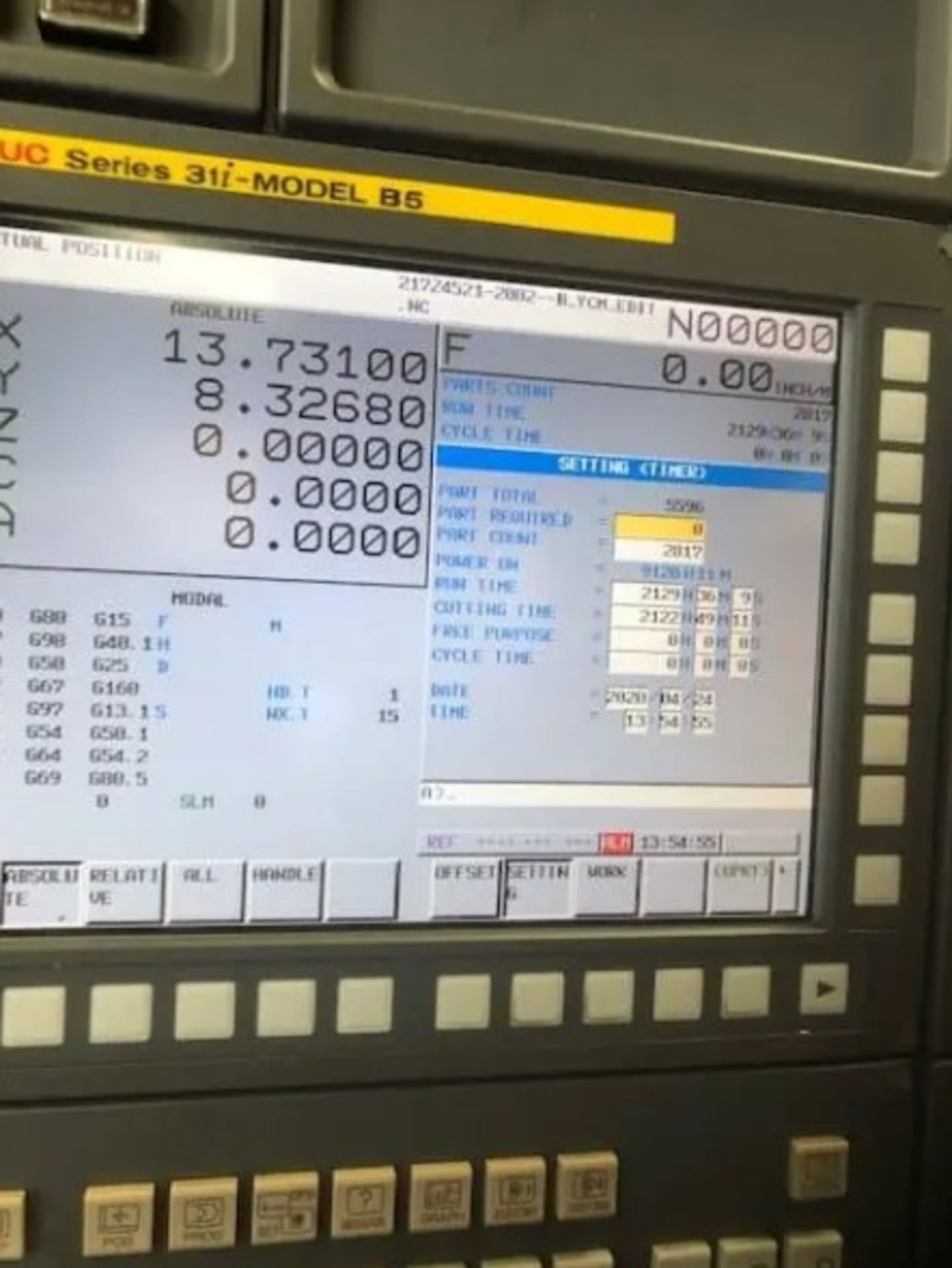 2014 YCM FX 380A Serial Number 10032, CNC Vertical Machining Center - Image 4 of 5