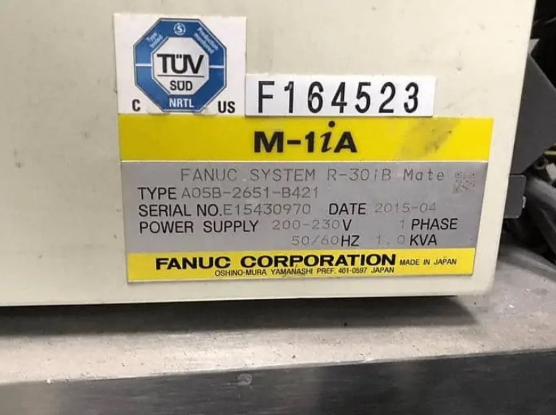 2015 Fanuc M1iA/0.5S Serial Number E15430970 Axes 4, High Speed Picking and Assembly Robot - Image 5 of 5