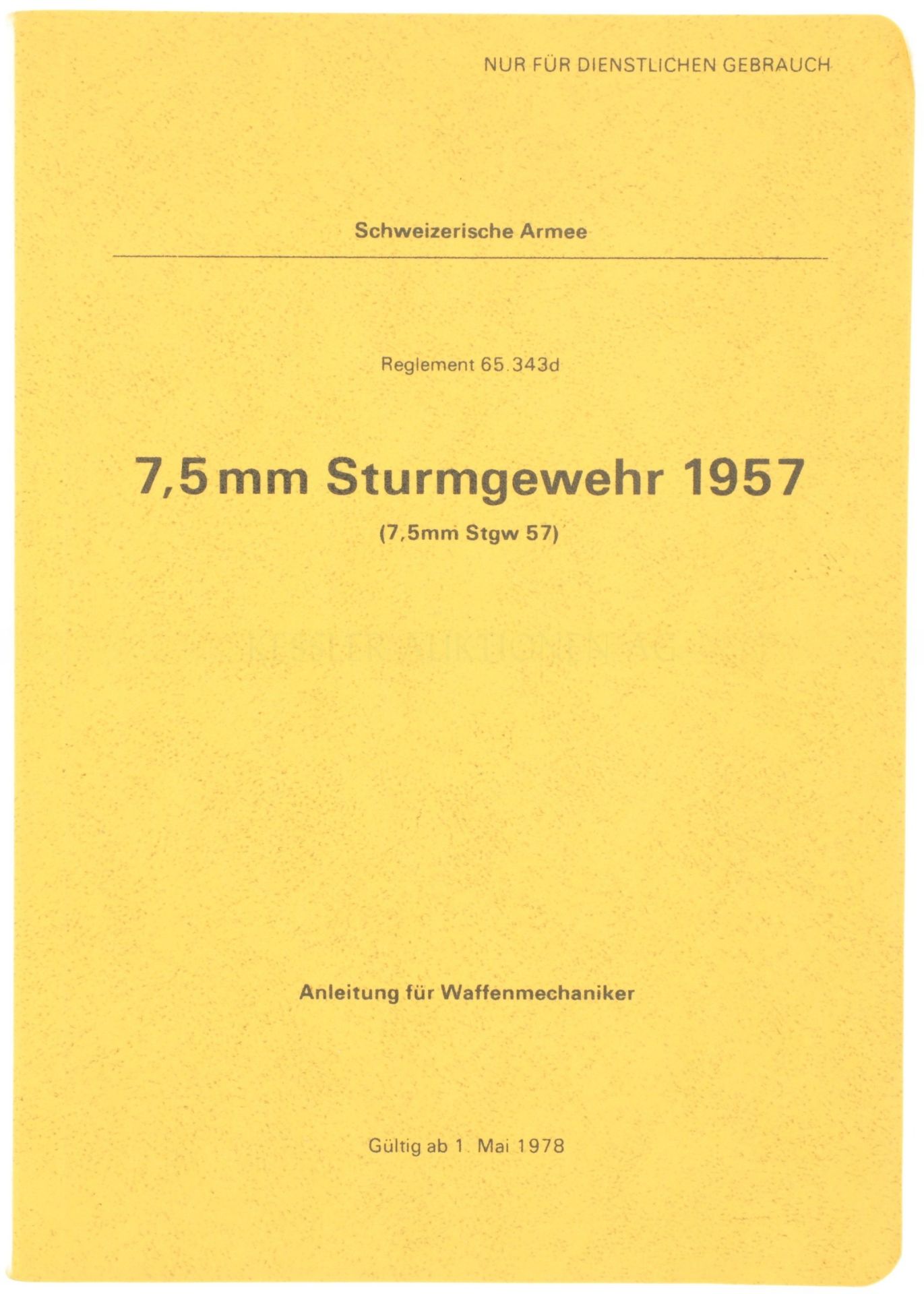 Reglement der Schweizer Armee zum Sturmgewehr 57