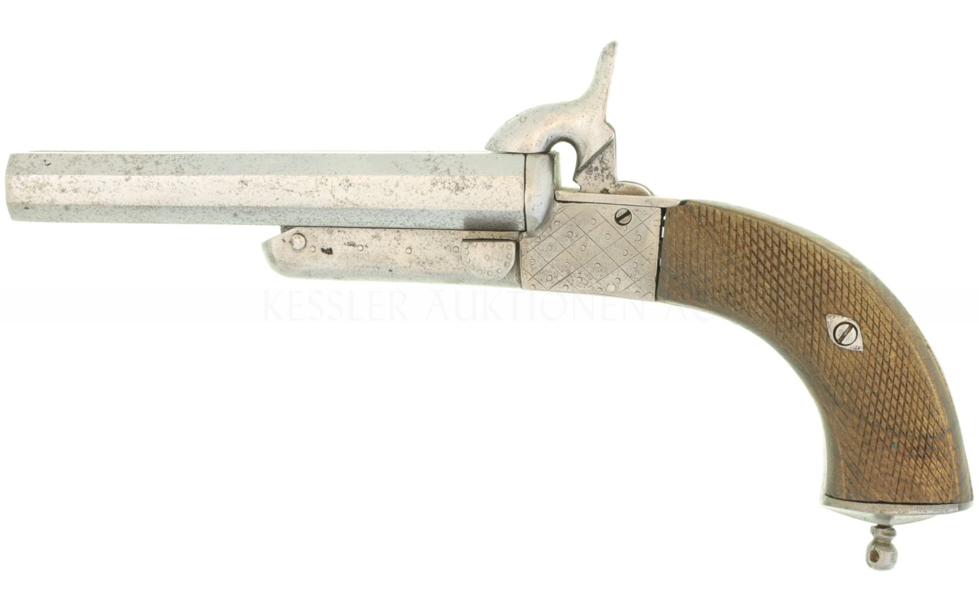 Hahnkipplaufpistole, doppelläufig, Kal. 14mmLef