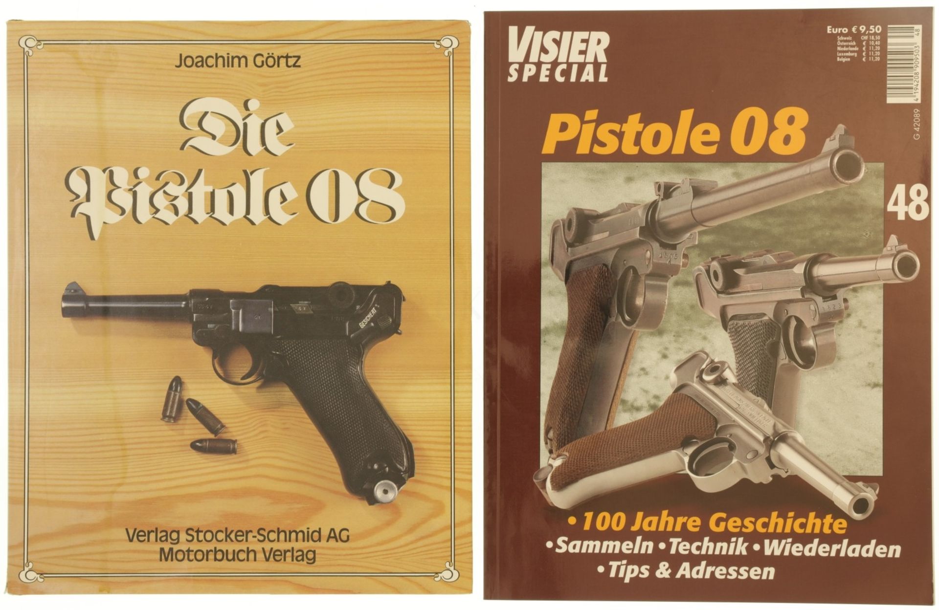 Konvolut 1 Buch und 1 Heft "Pistole 08"