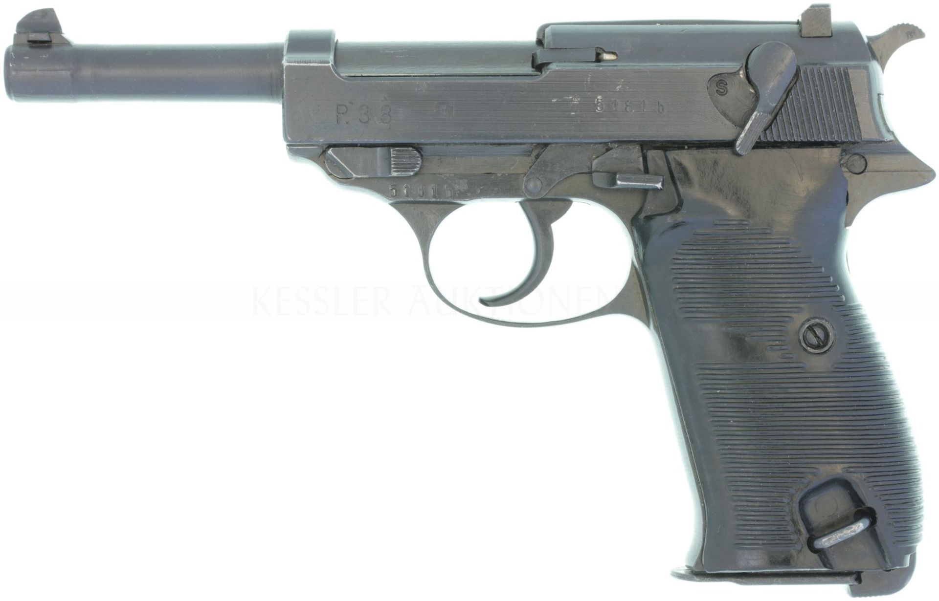 Pistole, Walther P38, cyq (Spreewerke Berlin), Kal. 9mmP