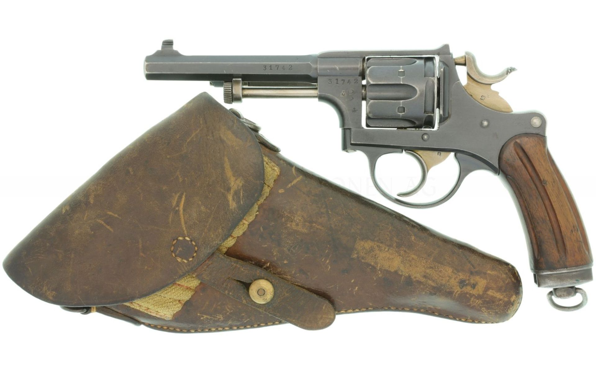 Revolver, W+F Bern, Ord. 1882, späte Ausführung, Kal. 7.5mm