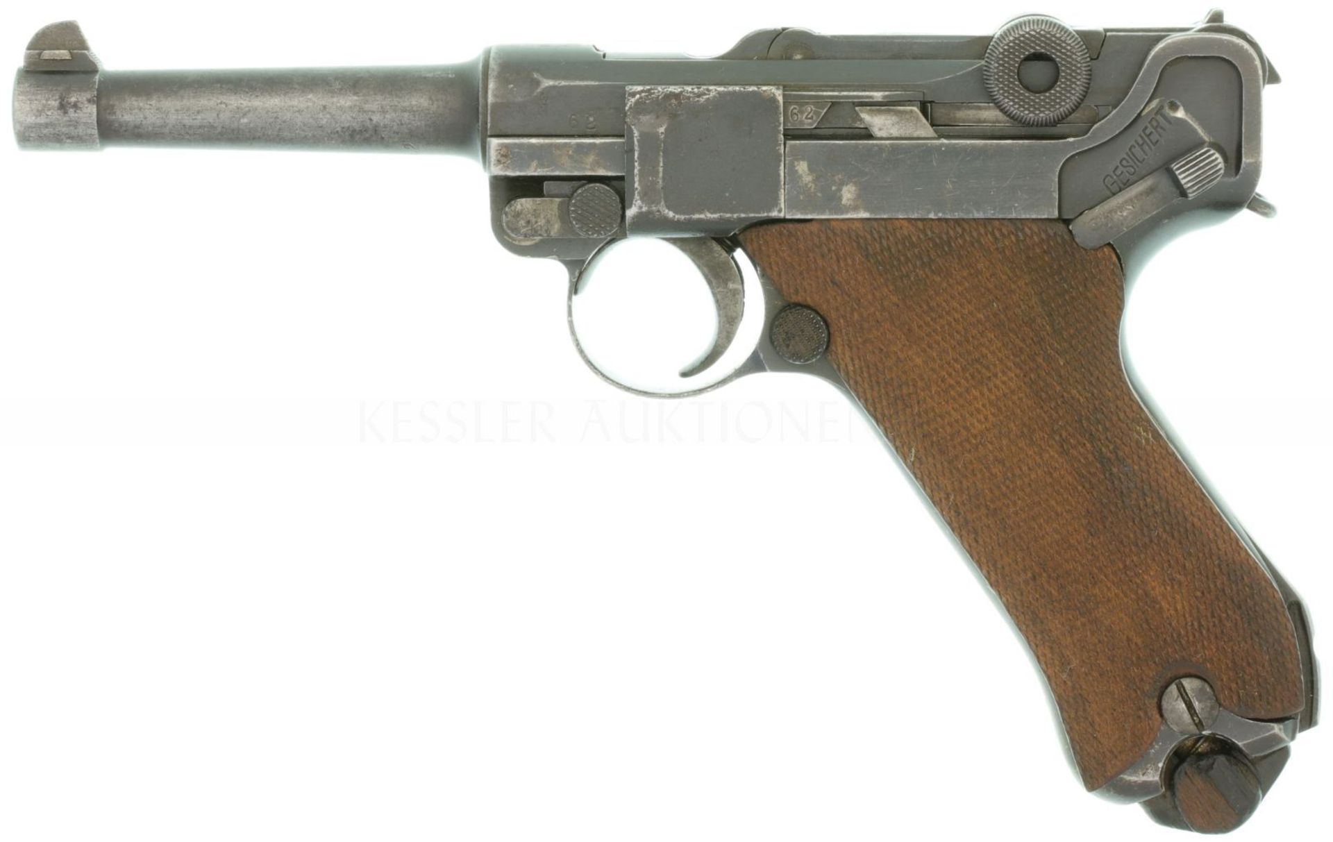 Pistole, DWM Parabellum, Mod. 08, Commercial, Kal. 9mmP