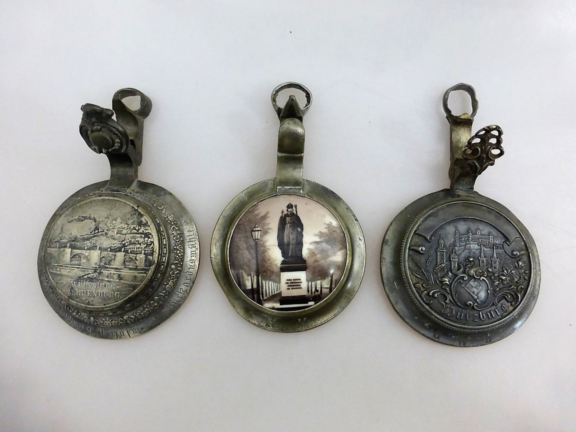 3 Zinndeckel Würzburg