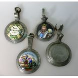 4 Bierkrug Zinndeckel