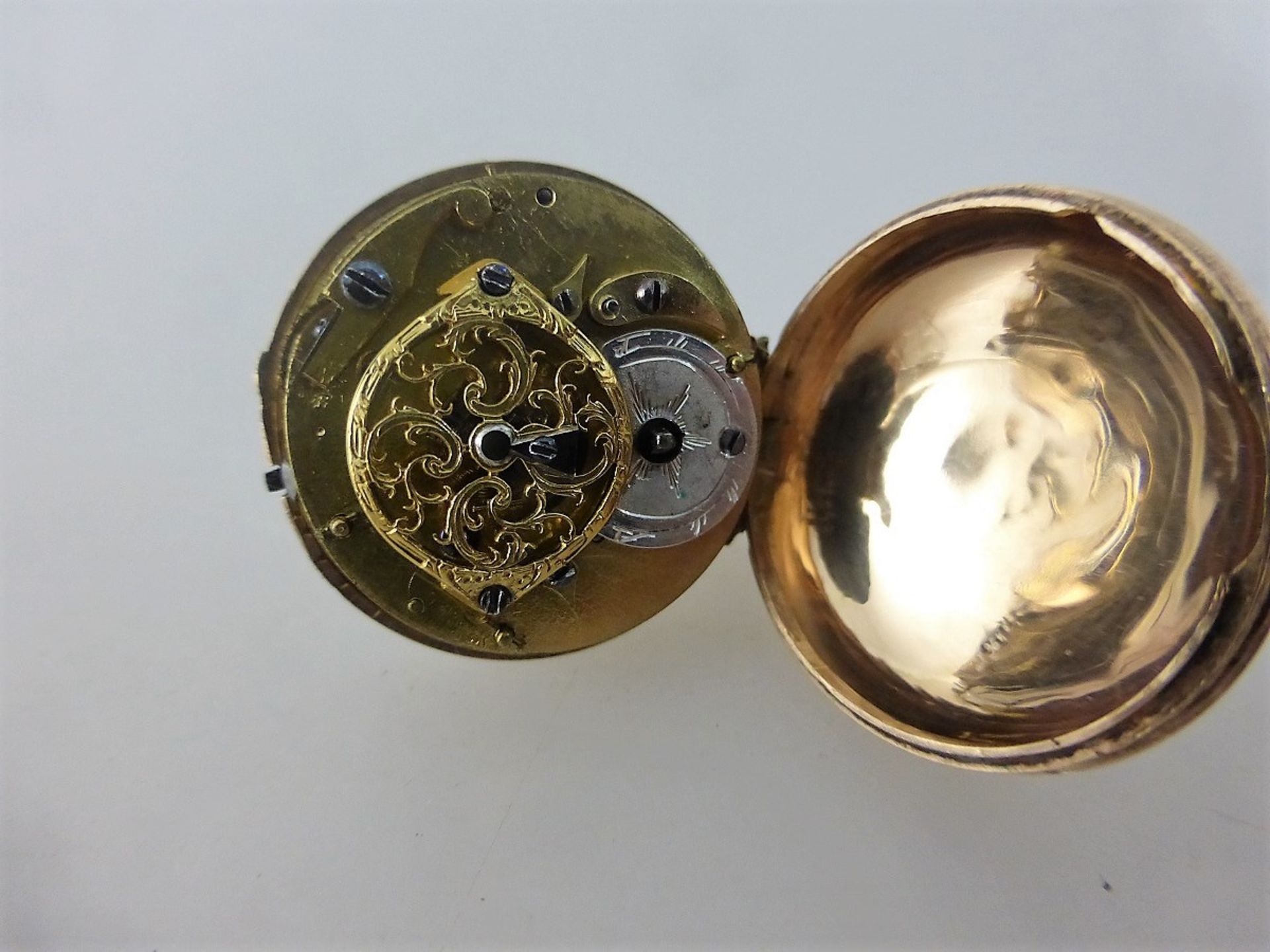 Miniatur Taschenuhr m. Spindelwerk - Image 4 of 4