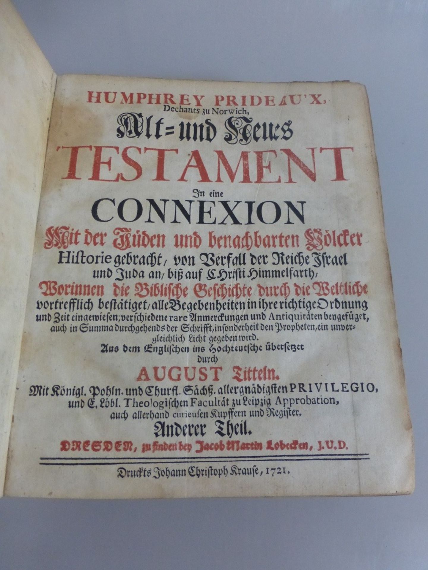 Religion - Bibel Dresden 1721 - Bild 4 aus 5