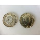 Kaiserreich Sachsen - 2 Silbermünzen