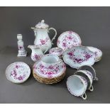 Meissen "Indisch Purpur" Kaffeeservice u.a.