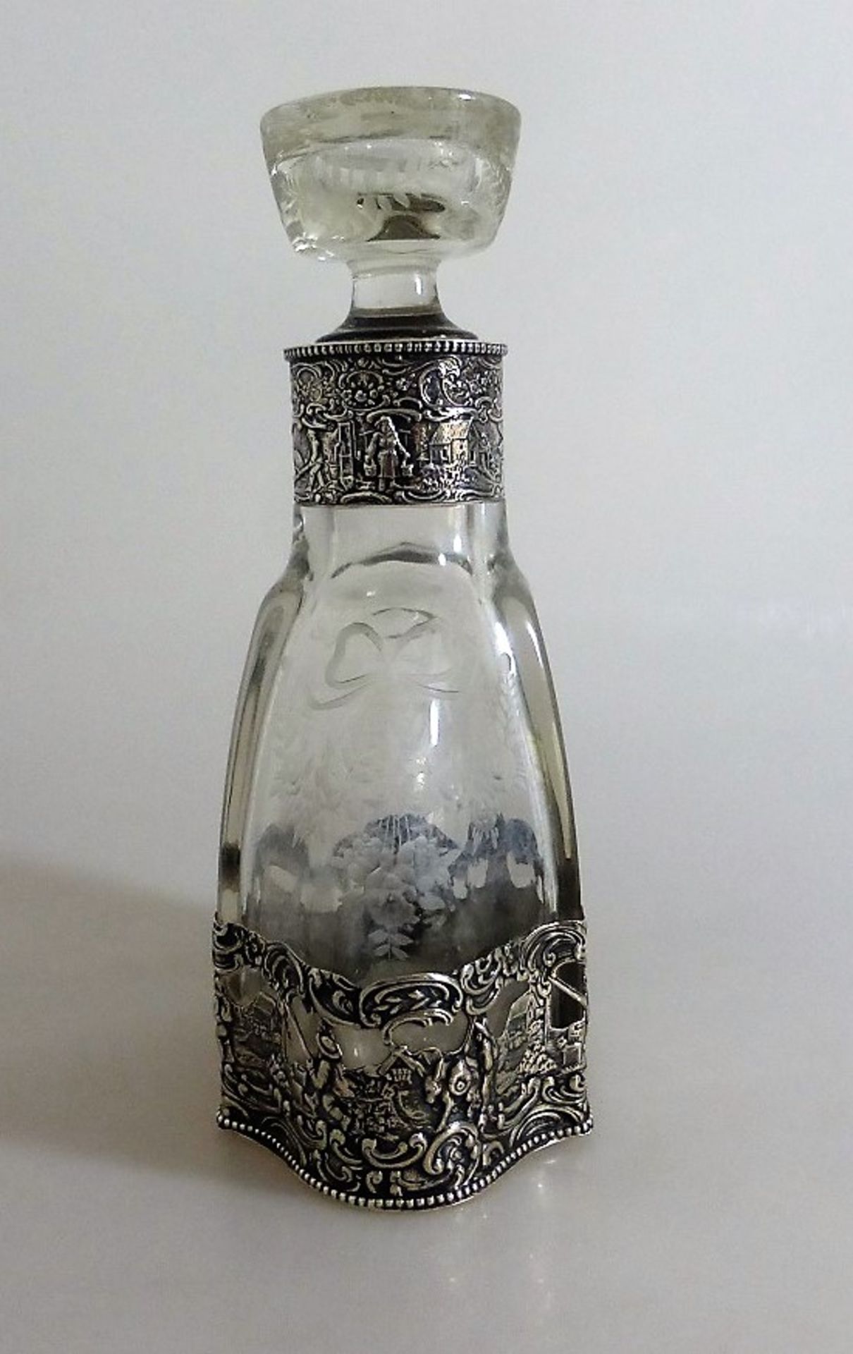 Likörflasche mit Silbermontierung 19.Jh. - Image 2 of 2