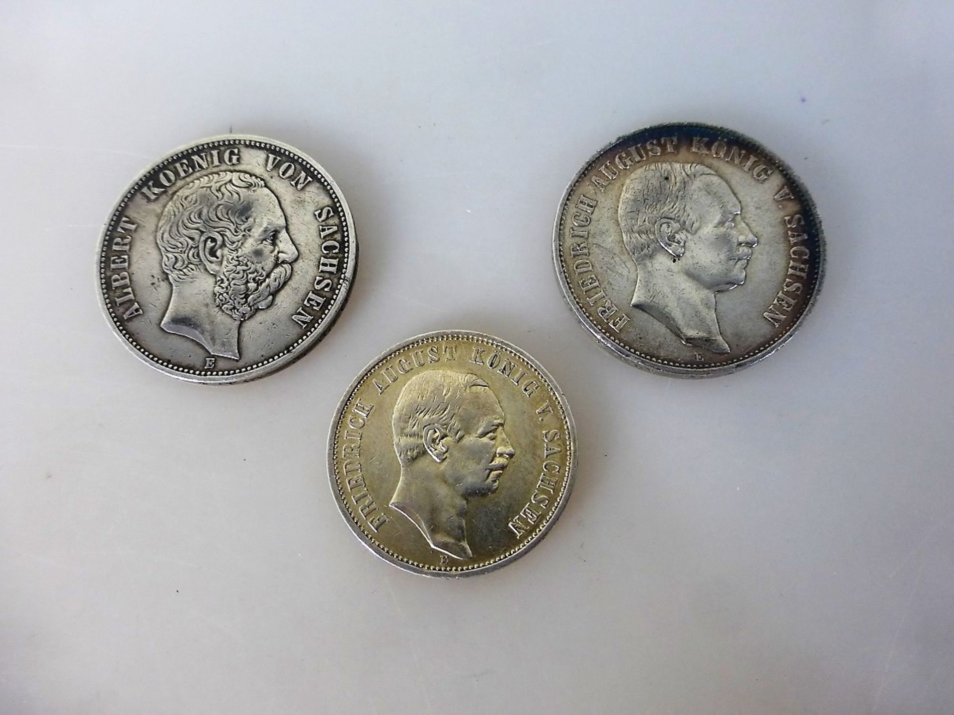 Kaiserreich - Sachsen 3 Silbermünzen