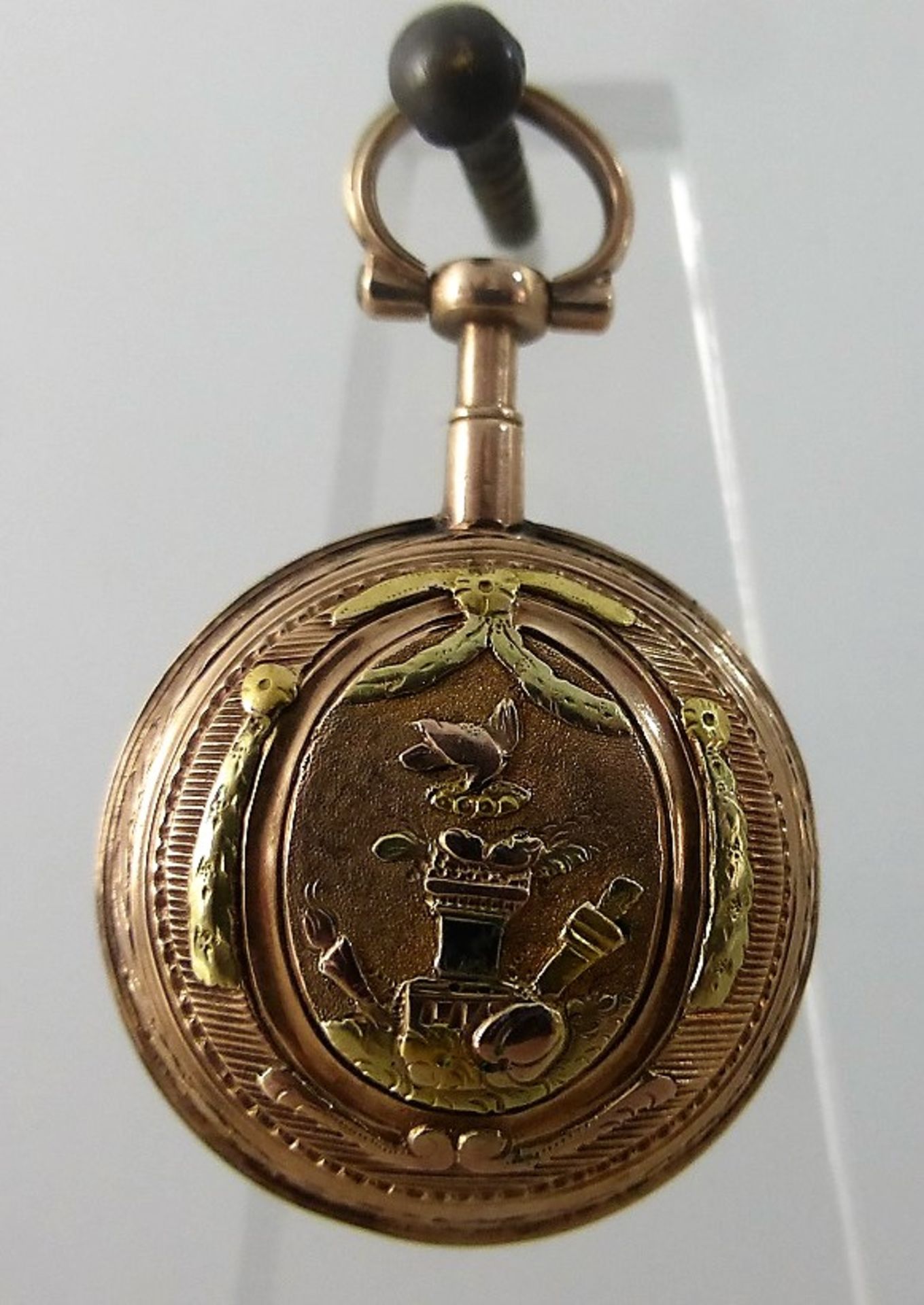 Miniatur Taschenuhr m. Spindelwerk - Bild 2 aus 4