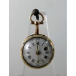 Miniatur Taschenuhr m. Spindelwerk