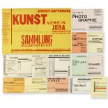 Walter Dexel - Sammlung von 14 Einladungskarten, Programmen und Plakaten für den