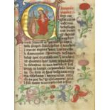 Stundenbuch - Lateinische Handschrift auf Pergament. Flandern, um 1500. -