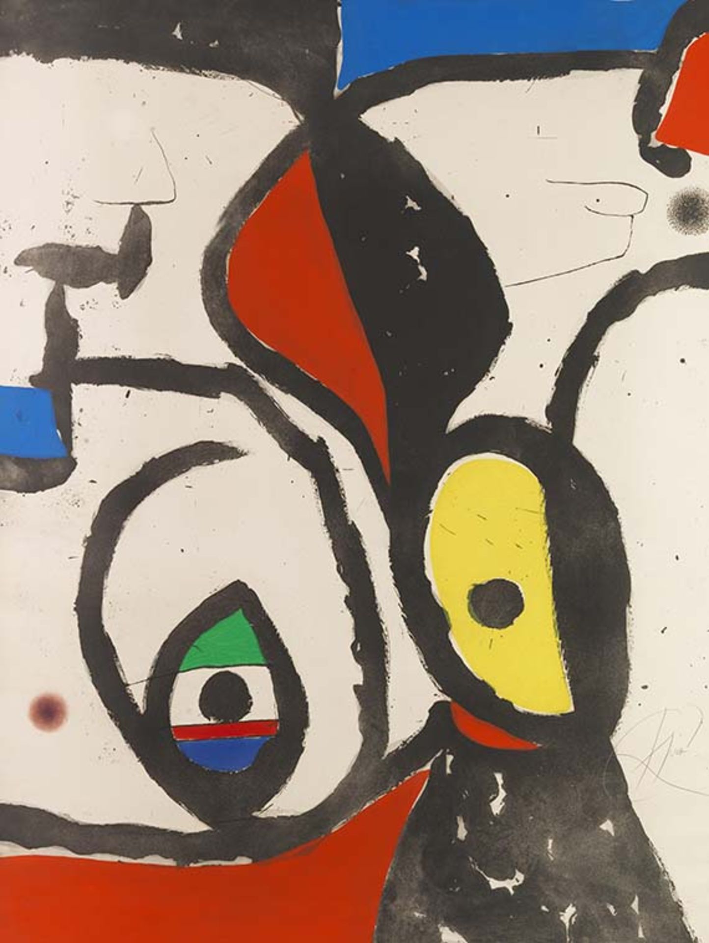 Joan Miró - Pierre philosophale. Aquatinta, Radierung in Farben. Signiert. Auf Maeght-