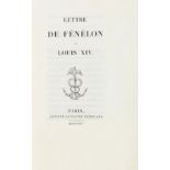 François Fénelon - Lettre de Fénélon a Louis XIV. Paris, A. A. Renouard 1825. -