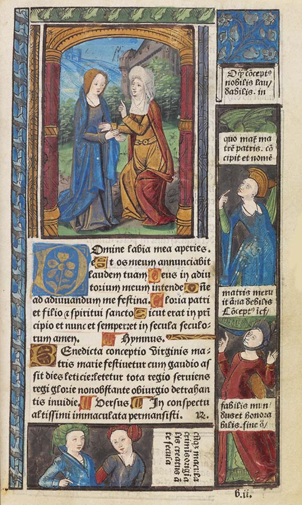 Stundenbuch - Horae ad usum Romanum (Almanach 1488-1508). Gedrucktes Stundenbuch auf
