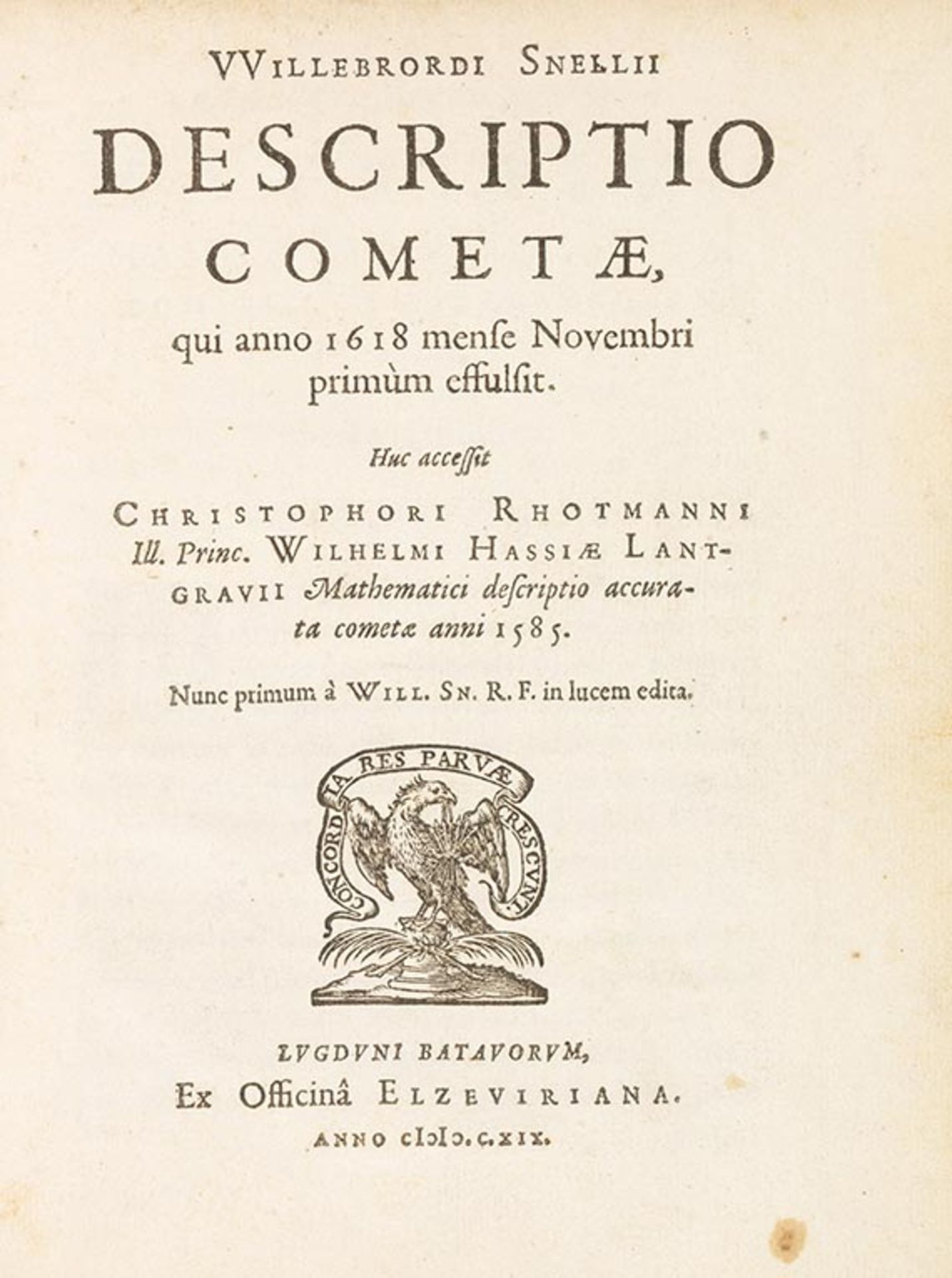 Willebrord Snellius - Descriptio cometae, qui anno 1618 mense