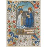 Stundenbuch Einzelblatt auf Pergament. Frankreich, Ende 15. Jahrhundert. Sehr schönes