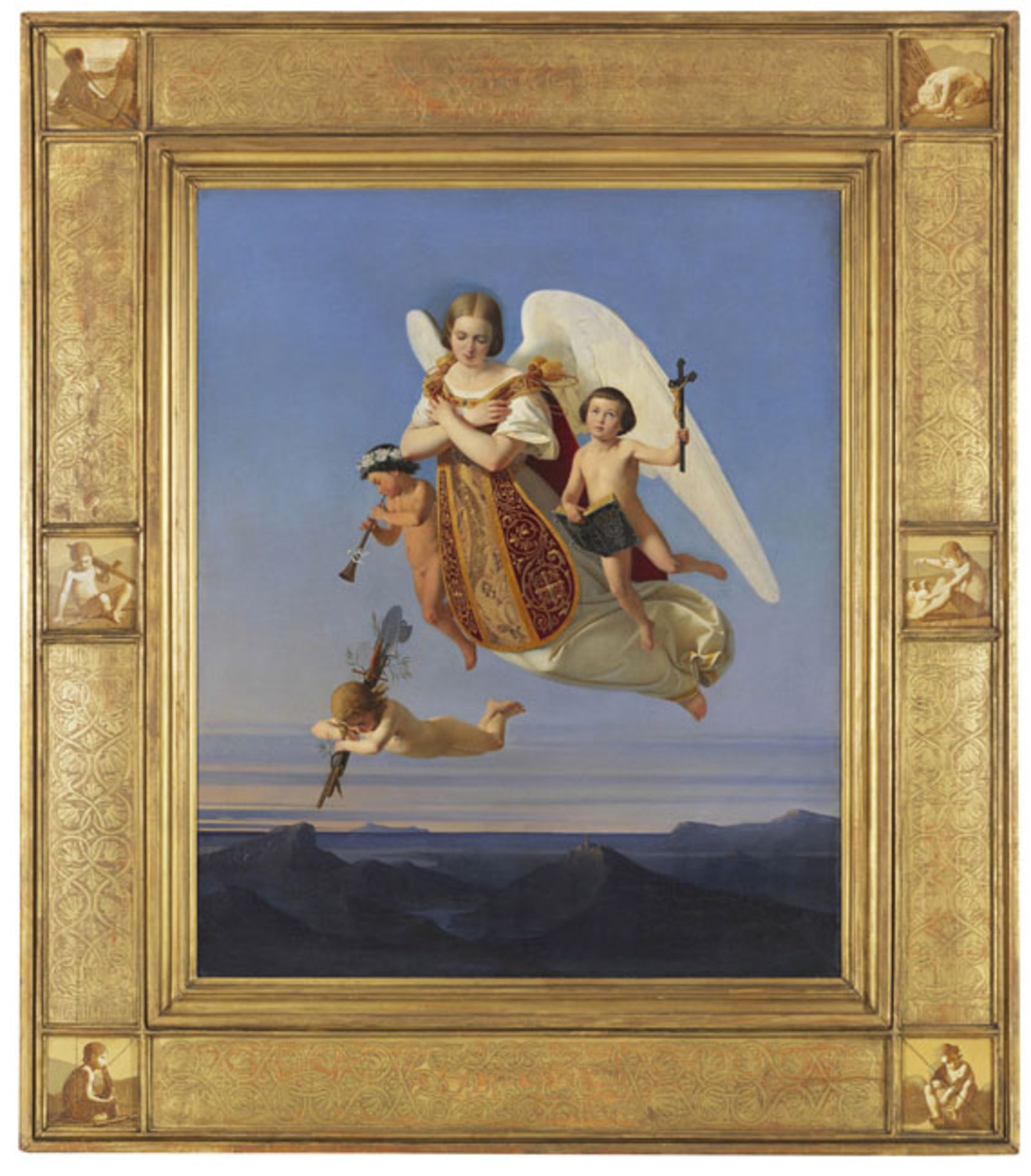 Detlev (Ditlev) Conrad Blunck - Allegorie des Sonntags - Öl auf Leinwand - 1841