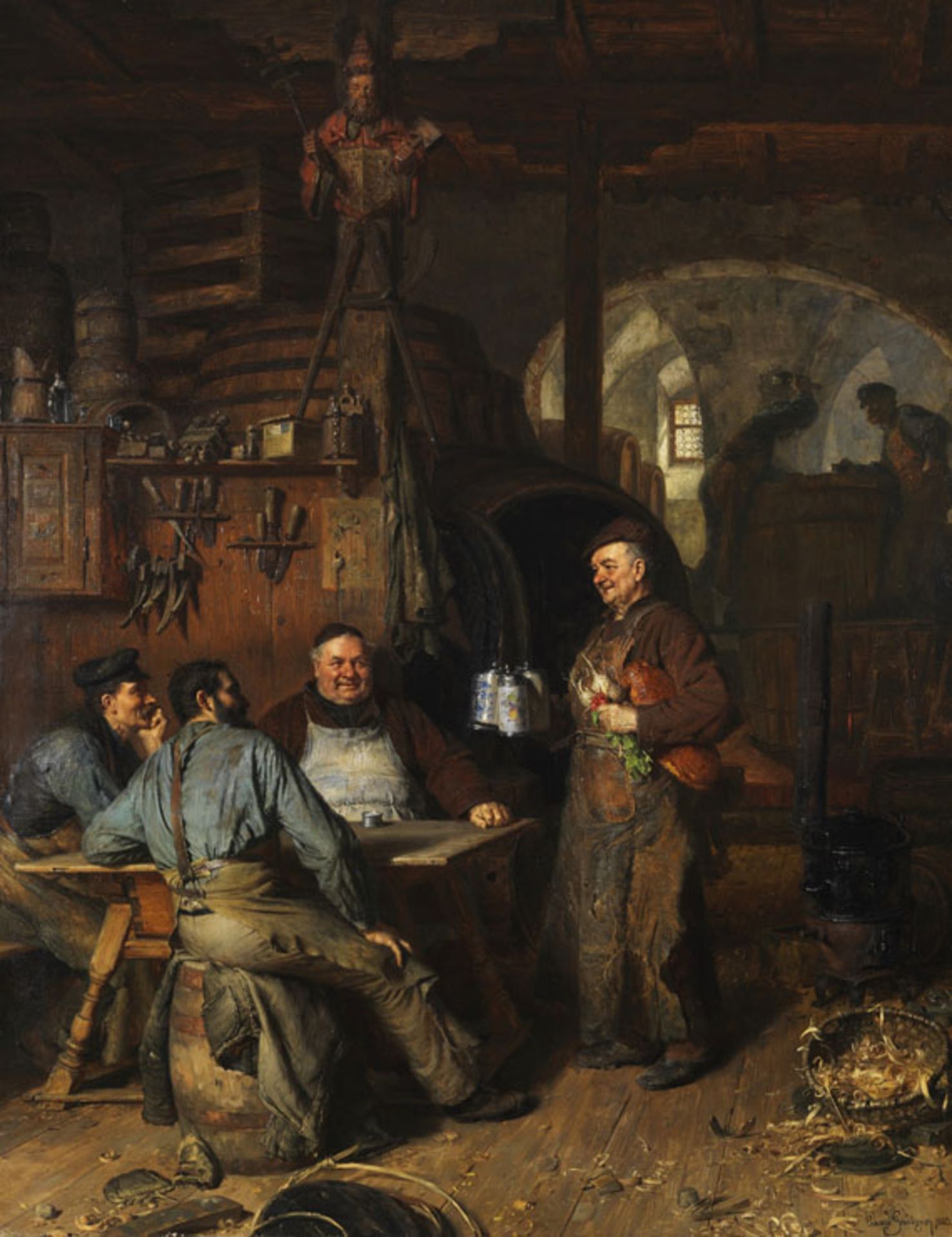 Eduard von Grützner - In der Klosterschäfflerei - Öl auf Leinwand - 1883