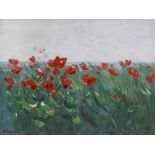 Karl Hagemeister - Roter Mohn am Seeufer - Öl auf Leinwand - 1905