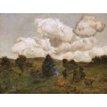 Hans Thoma - Herbstfeuer - Öl - 1880