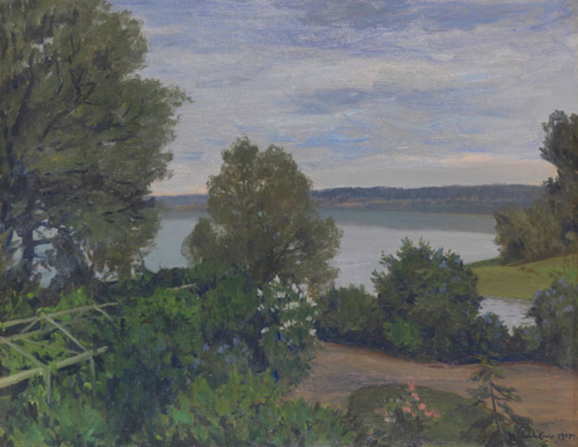 Walter Leistikow - Garten in Grünheide - Öl auf Leinwand - 1905