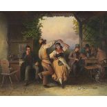 Johann Baptist Wengler 1815 St. Radegund - 1899 Aigen bei Salzburg Tanzendes Paar. 1861. Öl auf