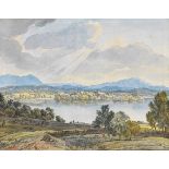 Wilhelm von Kobell 1766 Mannheim - 1855 München Blick über den Staffelsee. Um 1798. Aquarell und
