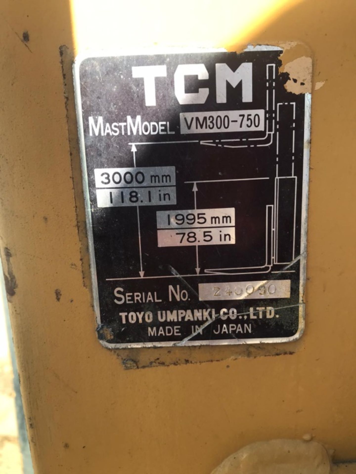 1 ton TMC battery Forklift - Image 4 of 8