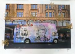 ENDLESS (Contemporary), hand-embellished Limited Edition Print"Diana Bus (colour)"No 02/150Published
