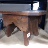 An oak boarded stool