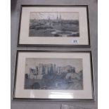 Two Stevengraphs, woven silk pictures of Coventry and Kenilworth