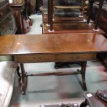 A mahogany and crossbanded sofa table