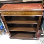 A mahogany and crossbanded bookcase