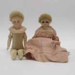 19th Century Cuno and Otto Dressel of Sonneberg porcelain headed doll