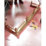 A Victorian brass fire curb with galleried rail, 1